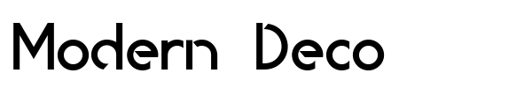 Modern Deco font preview